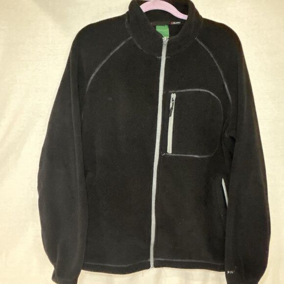 VTG Cabela's Polartec Fleece Full-Zip Black Denali Jacket Men's size Large - Picture 1 of 9